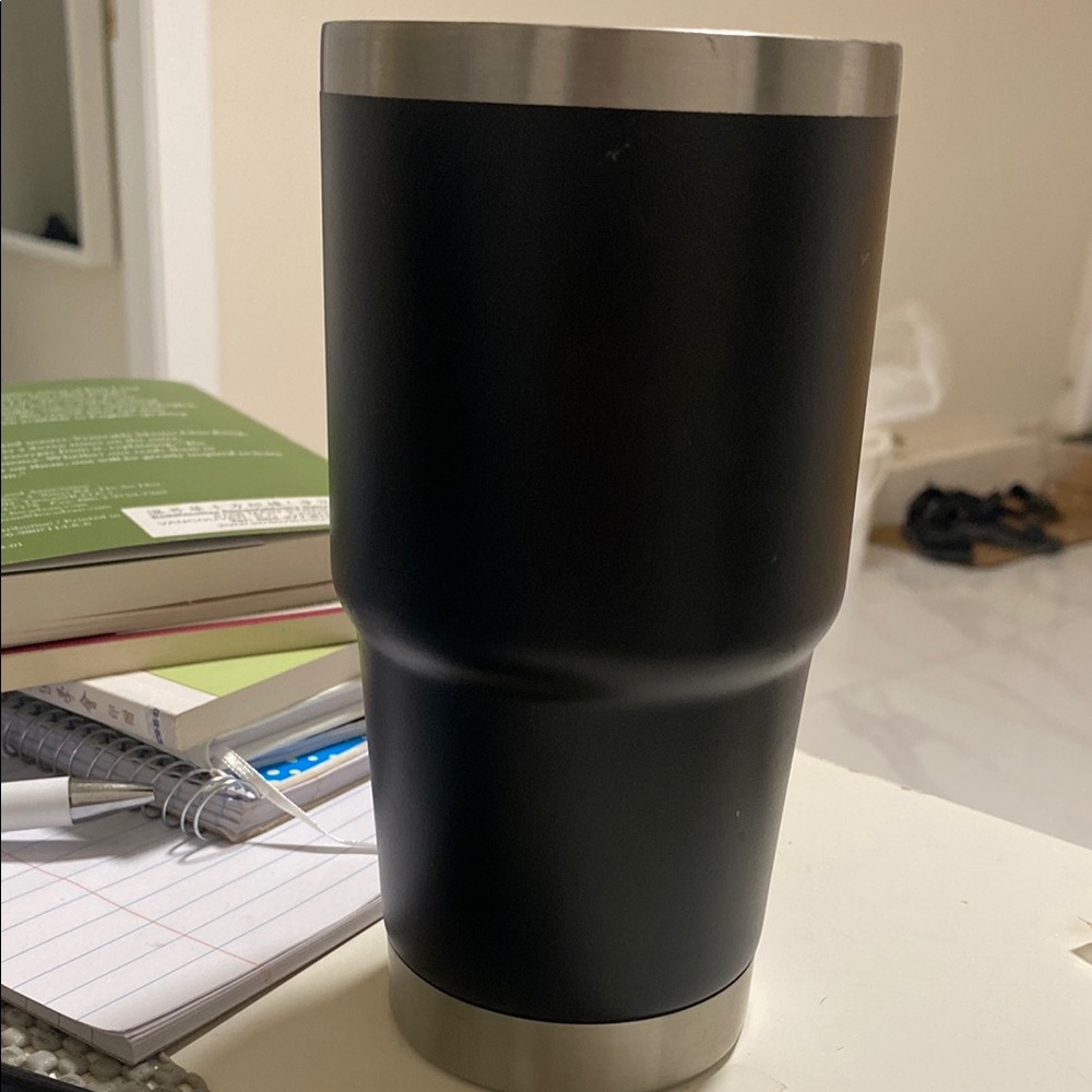 Stainless Steel Black Tumbler